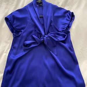 Royal Blue Silk Blouse